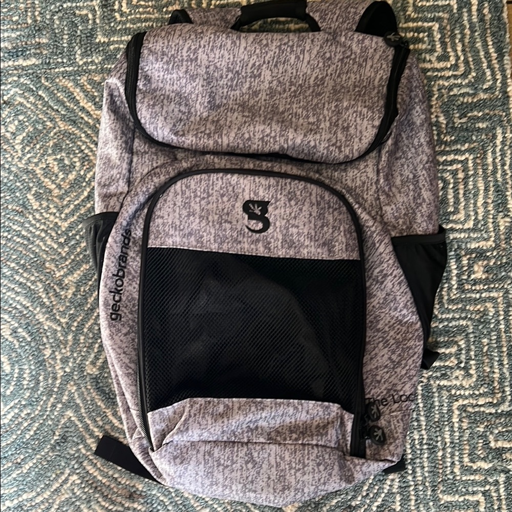 Geckobrands Gray and Black Backpack, Excellent Condition